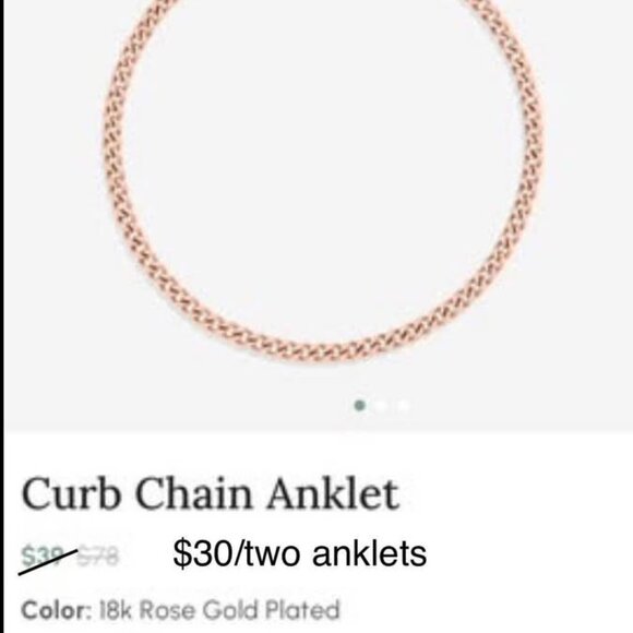 Beautiful rose gold matching ankle bracelets from Mint and Lily - Picture 4 of 5